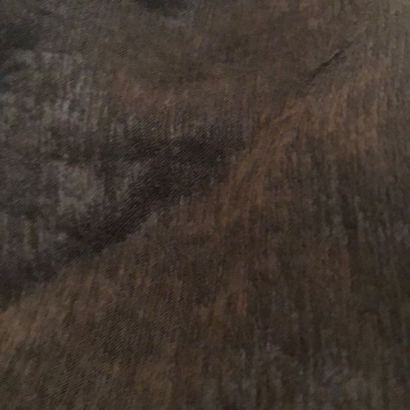 AQUA Black sateen symmetrical ruffle blouse Medium - Picture 8 of 8